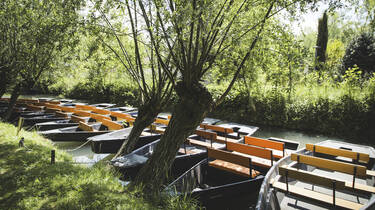 Bootjes op de grachten van het Marais Poitevin